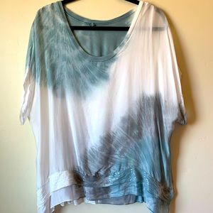 Italian Silk Chiffon with Sequin Band Top